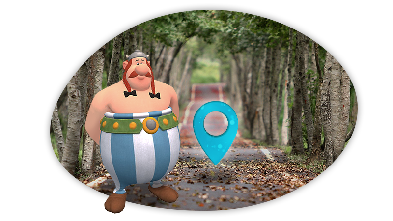 obelix in a forest